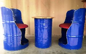 Iron oil barrel furniture