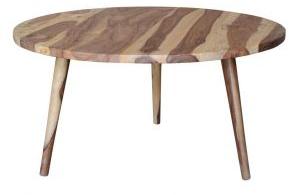 wooden coffee table with three leg