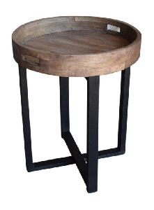 wooden end table small