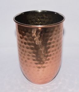 Copper Hammered Glass