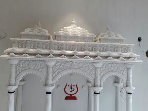 2.5 Feet White Marble Temple