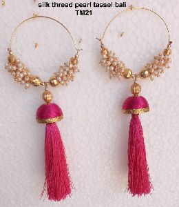 Silk Thread Pearl Tassel Bali