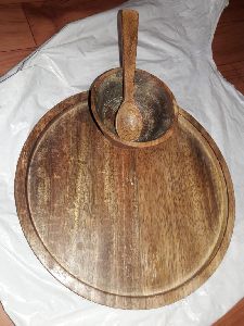 Wooden Tray with Bowl