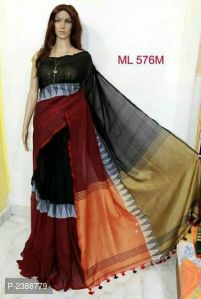 Fancy Party Wear Khadi Saree