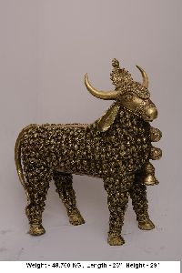 Brass Cow Statue