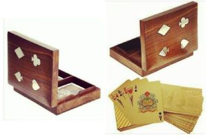 Wooden Playing Card Box Games