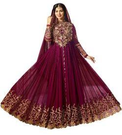 Anarkali Salwar Suits F1194 Wine,Green,Navy Blue,