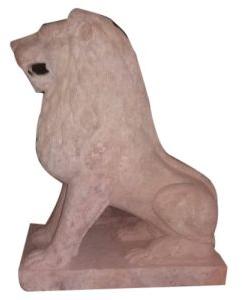 Sandstone Singha Statue