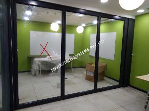 GLASS SLIDING FOLDING PARTITION