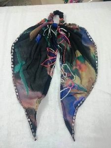 Rayon Embroidery Diamond Headband Scarf