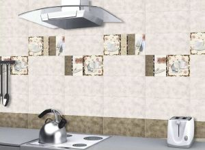 Glossy Ceramic Kitchen Wall Tiles 300x600mm