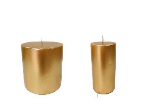 Golden Pillar Candle