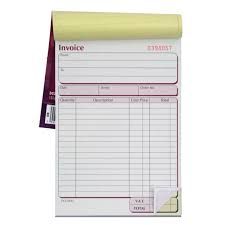 invoice book