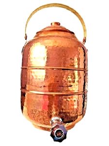 12 Litre Brass Handle Copper Tank