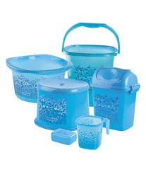 plastic bathroom set