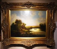 framed oil painting