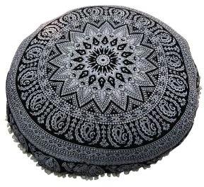 Black Elephant Mandala Cushion Cover