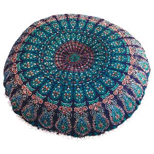 Green Mandala Cushion Cover