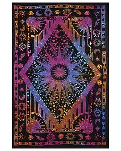 Purple Burning Sun Cotton Wall Hanging Tapestry