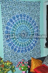 Throw Peacock Mandala Cotton Wall Hanging Tapestry