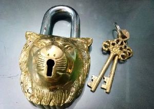 Lion Shaped Brass Lock