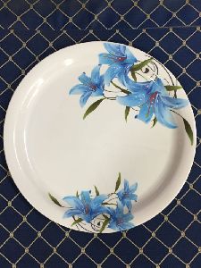 Flower Print Melamine Dinner Plate