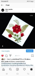 Ladies embroidery handkerchief