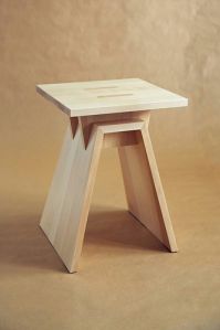 solid wooden stool