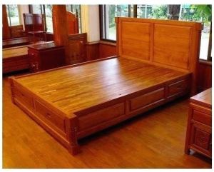 teak wood double bed