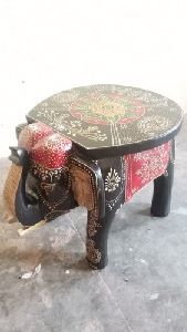 wooden elephant stool