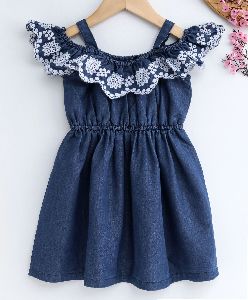 Girls Denim Frock