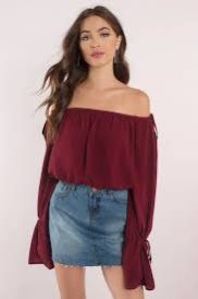 off shoulder tops