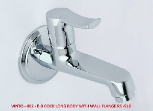 VINTO-802 Bib Cock Long Body with Wall Flange