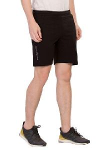 Mens Black Active Cotton Shorts