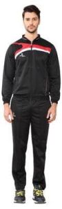 Mens Black Super Poly Tracksuit