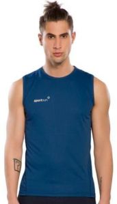 Mens Blue Sleeveless T-Shirt