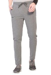 Mens Grey Milanch Cotton Lycra Track Pants