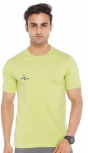 Mens Parrot Green Round Neck T-Shirt