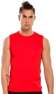 Mens Red Sleeveless T-Shirt