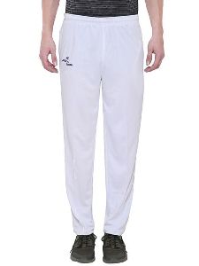 Mens White Cricket Polyester Track Pant