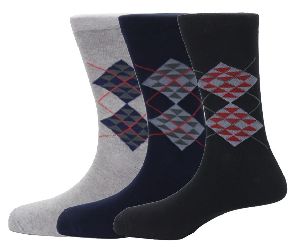 Audi Mens Argyle Socks Multi-1