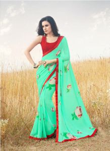 Printed Georgette Saree