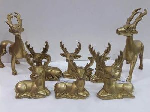 Brass Deer Statue