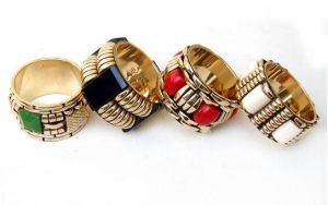 Metal Stone Bangles