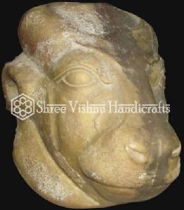 Metal Sculpture Nandi Head Statue