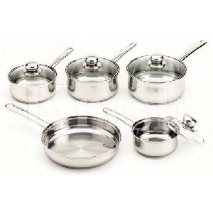 Encapsulated Belly Cookware Set with steel Handles - 7/8/10/12 Pcs Set