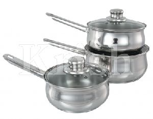 Encapsulated Belly Sauce Pan with Steel Handle