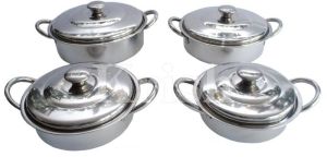 Maharaja Dish Set with Steel Handle- 4 Pcs