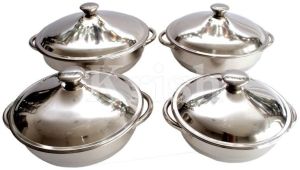 Rainbow Dish Set With Steel Handles - 4 Pcs