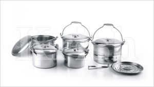 Spring Streamer Cookware Set with Steel Knob - 12 Pcs